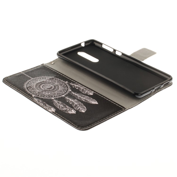 Patterned Leather Card Slots Flip Shell for Nokia 8 - Tribal Dreamcatcher-8