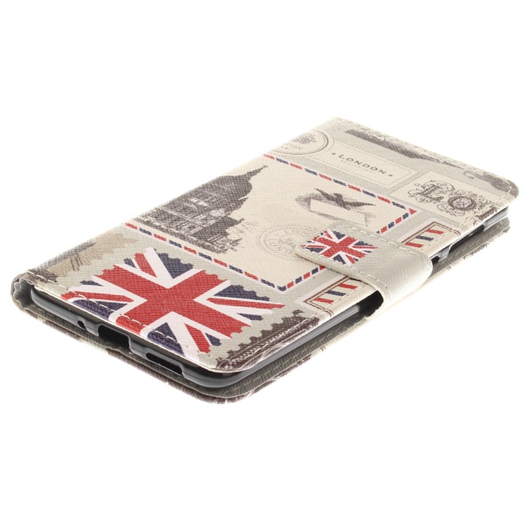 Pattern Printing Wallet Stand Leather Protective Mobile Phone Casing with Magnet for Nokia 8 - London-4
