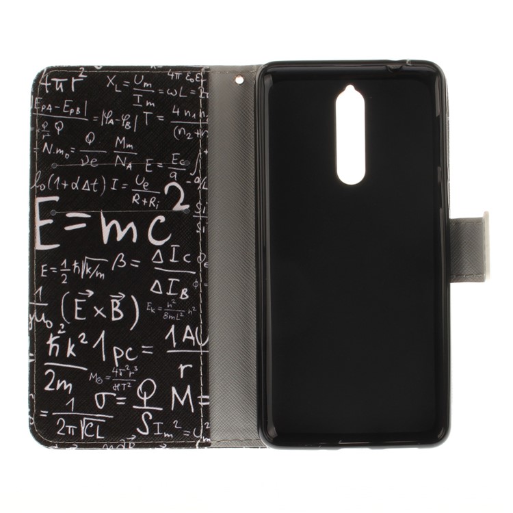 Pattern Printing Wallet Magnetic Leather Case with Stand for Nokia 8 - Formula-10