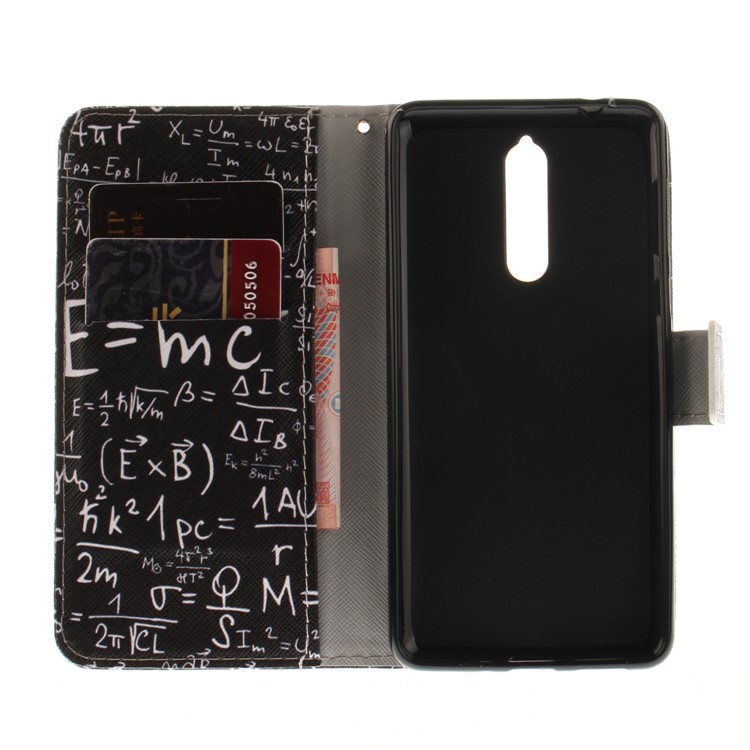 Pattern Printing Wallet Magnetic Leather Case with Stand for Nokia 8 - Formula-9