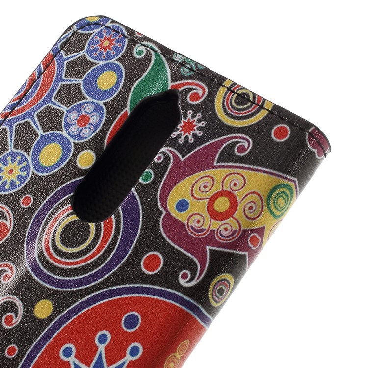 Pattern Printing PU Leather Magnetic Wallet Stand Protective Phone Shell for Nokia 8 - Abstract Pattern-8