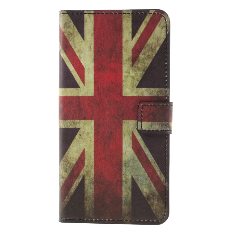 Pattern Printing PU Leather Magnetic Wallet Stand Protective Phone Cover for Nokia 8 - Flag of British-1
