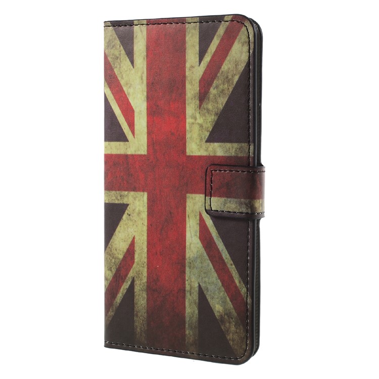 Pattern Printing PU Leather Magnetic Wallet Stand Protective Phone Cover for Nokia 8 - Flag of British-3