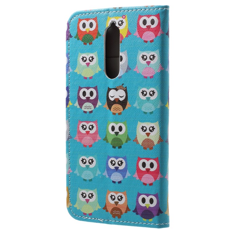 Pattern Printing Wallet Stand Leather Case for Nokia 8 - Cute Owls-3