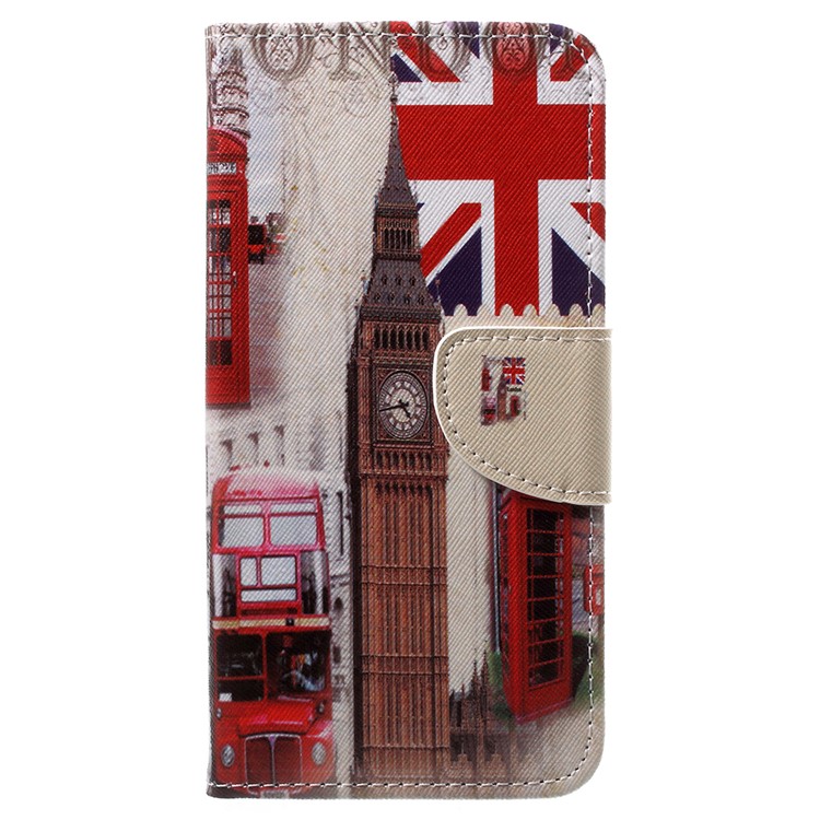 Pattern Printing Wallet Leather Flip Stand Phone Case for Nokia 8 - Big Ben and UK Flag-1