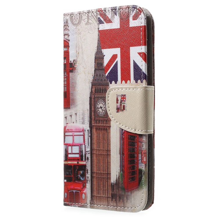 Pattern Printing Wallet Leather Flip Stand Phone Case for Nokia 8 - Big Ben and UK Flag-2