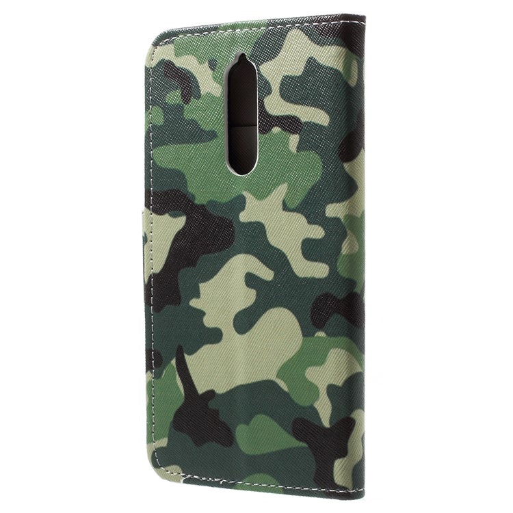 Pattern Printing Card Slots Stand Leather Magnetic Shell for Nokia 8 - Camouflage-3