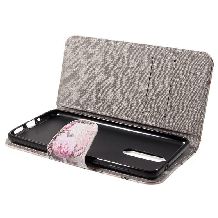 Pattern Printing Folio Flip Leather Mobile Phone Cover with Card Slots for Nokia 8 - Eiffel Tower-5