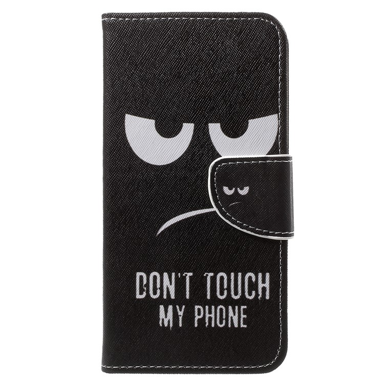 Pattern Printing PU Leather Flip Stand Cellphone Shell for Nokia 8 - Do Not Touch My Phone-1