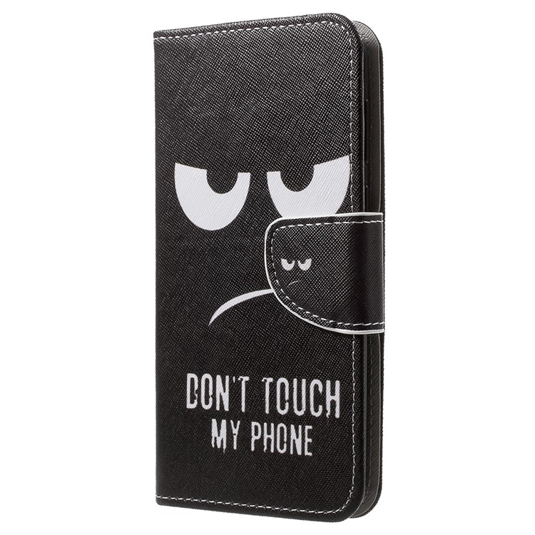 Pattern Printing PU Leather Flip Stand Cellphone Shell for Nokia 8 - Do Not Touch My Phone-2
