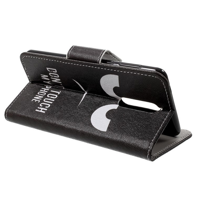 Pattern Printing PU Leather Flip Stand Cellphone Shell for Nokia 8 - Do Not Touch My Phone-4