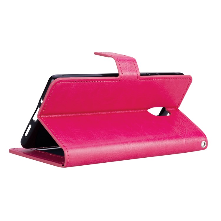 Crazy Horse Wallet Leather Stand Case for Nokia 3 - Rose-4