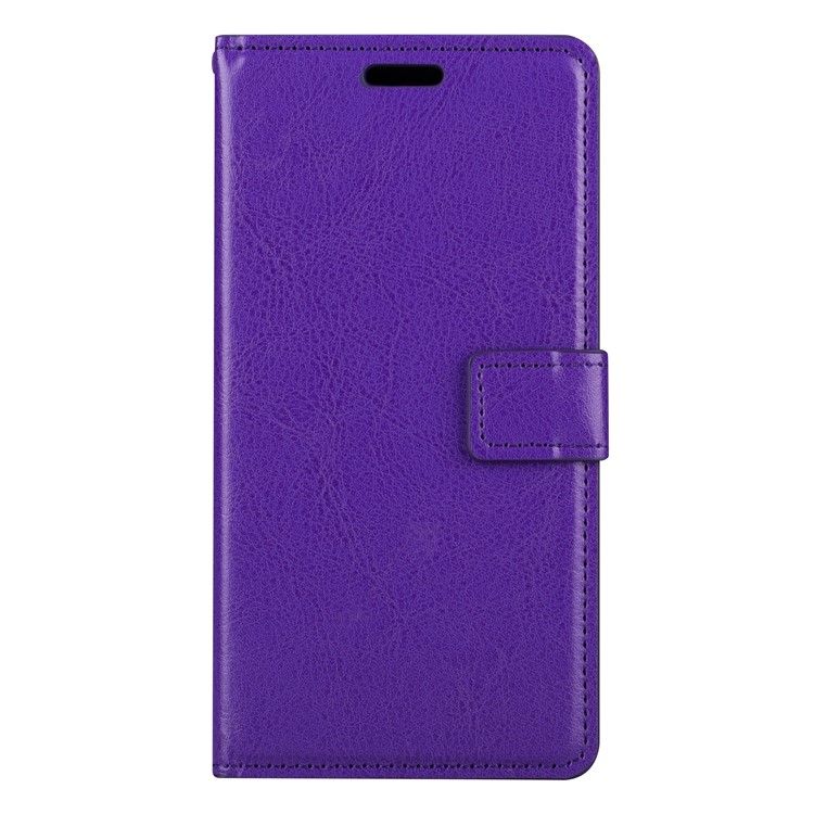 Crazy Horse Wallet Leather Stand Cover for Nokia 3 - Purple-2