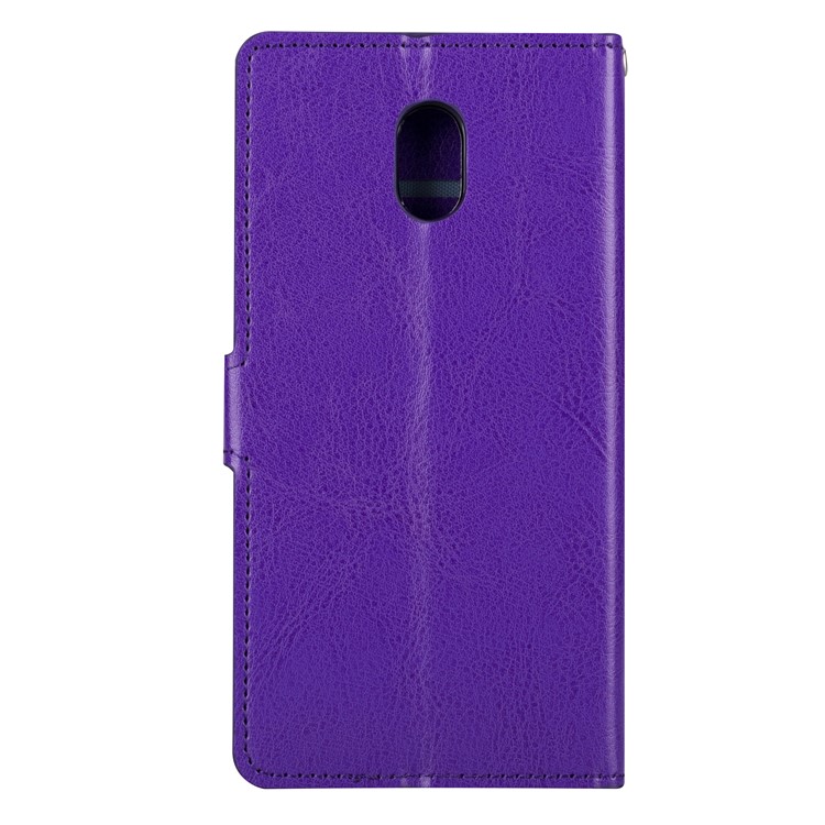 Crazy Horse Wallet Leather Stand Cover for Nokia 3 - Purple-3
