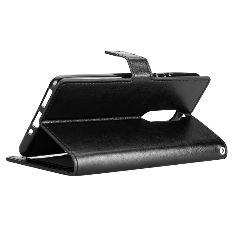 Crazy Horse Wallet Leather Stand Case for Nokia 5 - Black-4