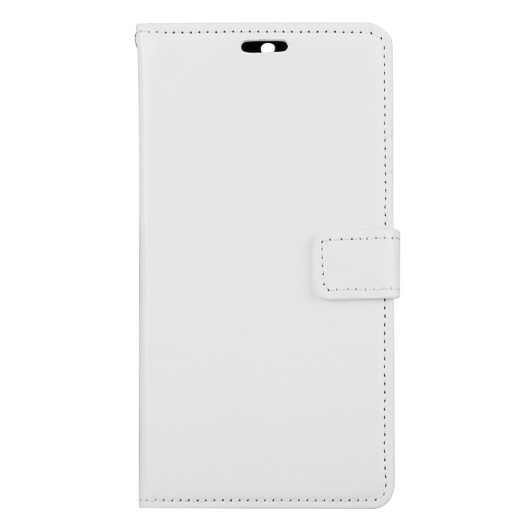 Crazy Horse Magnetic Stand Wallet Leather Cell Phone Cover for Nokia 6 - White-2