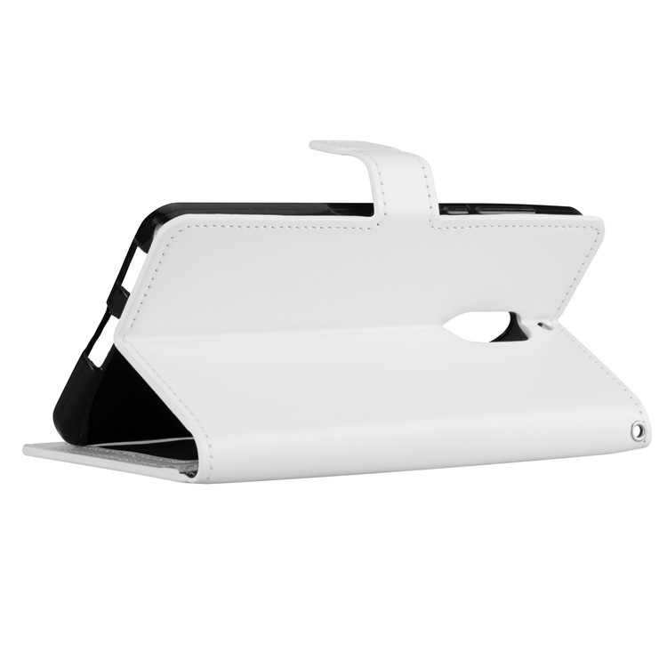 Crazy Horse Magnetic Stand Wallet Leather Cell Phone Cover for Nokia 6 - White-4