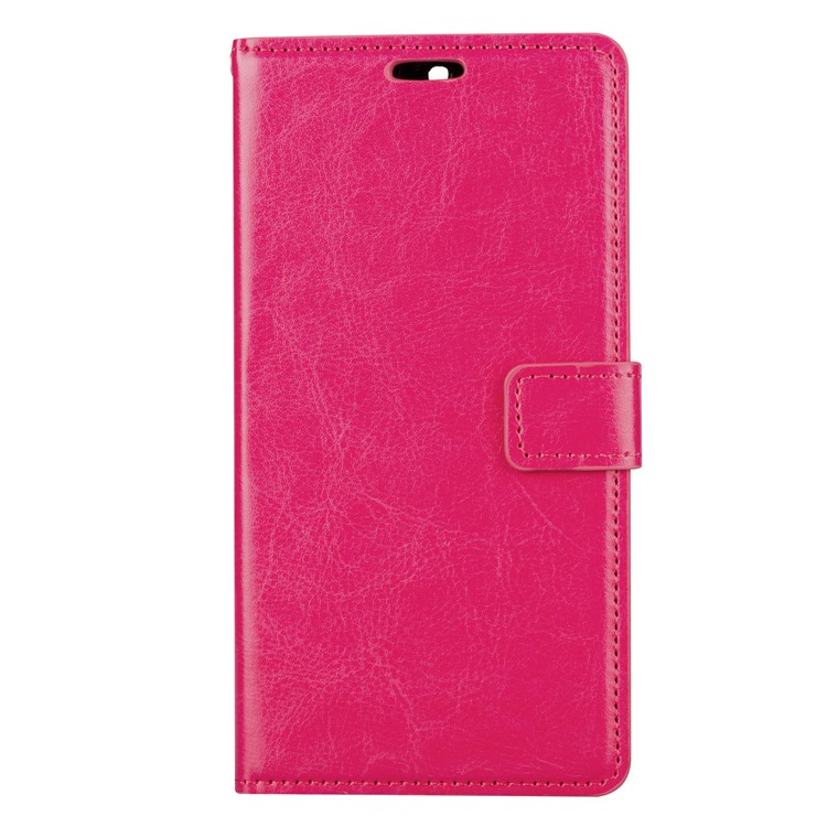 Crazy Horse Magnetic Stand Wallet Leather Mobile Phone Case for Nokia 6 - Rose-2