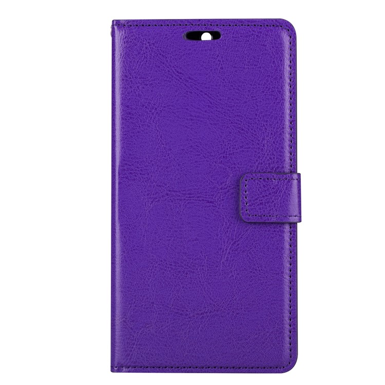 Crazy Horse Magnetic Stand Wallet Leather Mobile Phone Cover for Nokia 6 - Purple-2