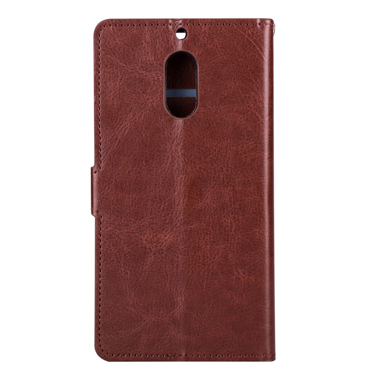 Crazy Horse Magnetic Stand Wallet Leather Protective Case for Nokia 6 - Brown-3
