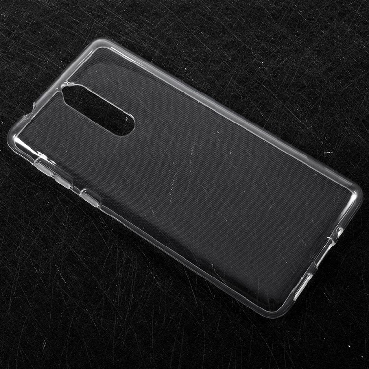 Clear TPU Mobile Phone Back Case with Non-slip Inner for Nokia 8 - Transparent-3