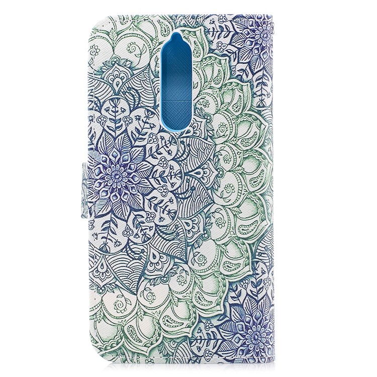 Patterned PU Leather Wallet Stand Protective Phone Shell for Nokia 8 - Mandala Pattern-2