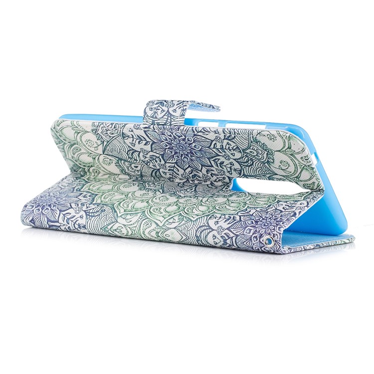 Patterned PU Leather Wallet Stand Protective Phone Shell for Nokia 8 - Mandala Pattern-3