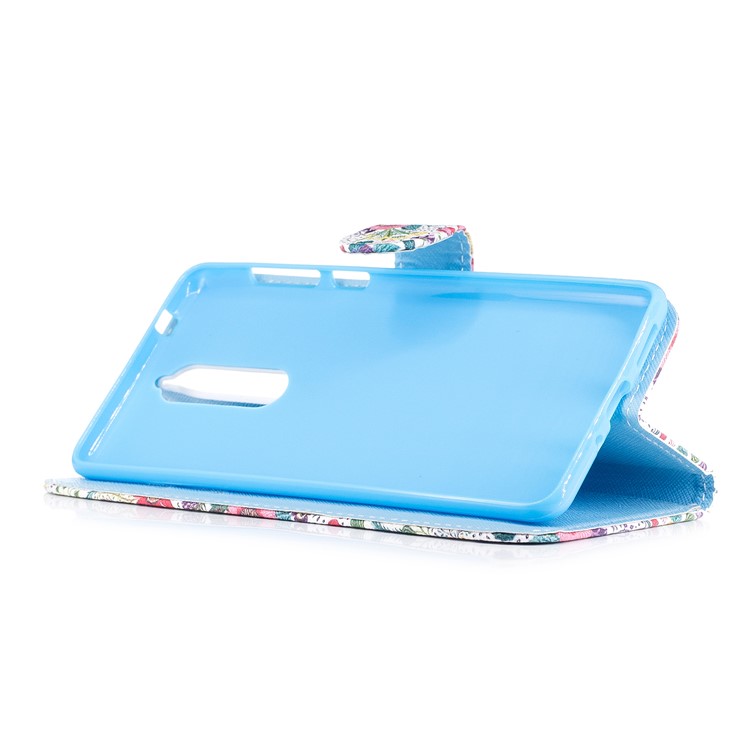 Patterned PU Leather Wallet Stand Protective Phone Shell with Magnet for Nokia 8 - Colorful Flowers-4