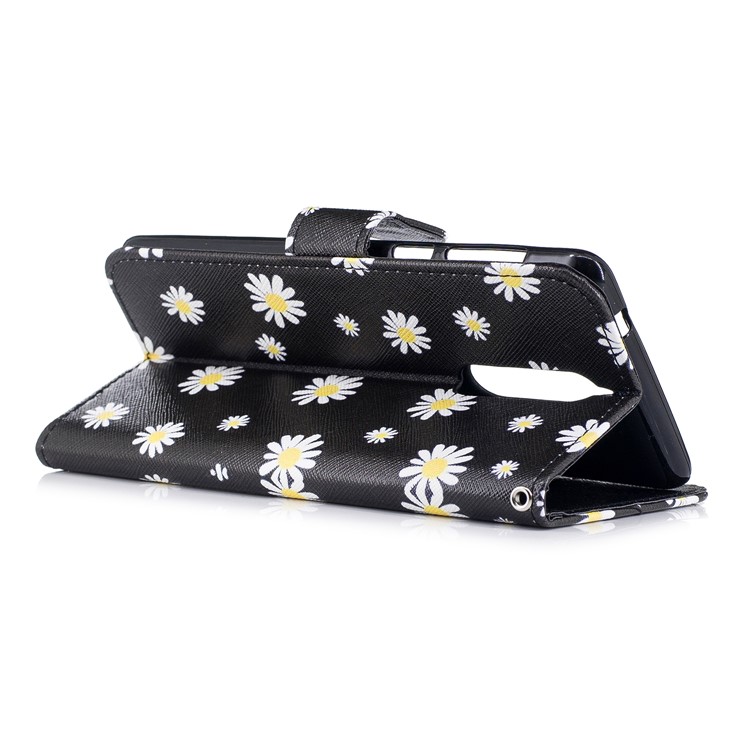 Patterned PU Leather Wallet Magnetic Stand Protective Phone Cover for Nokia 8 - Daisy-3