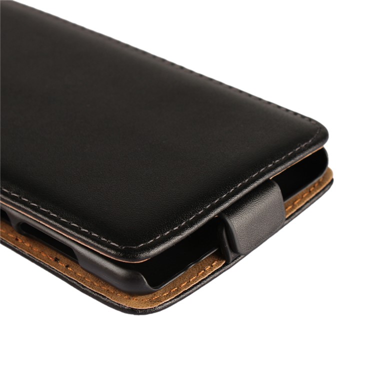 Genuine Split Leather Vertical Flip Mobile Phone Case for Nokia 5 - Black-6