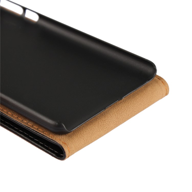 Genuine Split Leather Vertical Flip Mobile Phone Case for Nokia 5 - Black-9