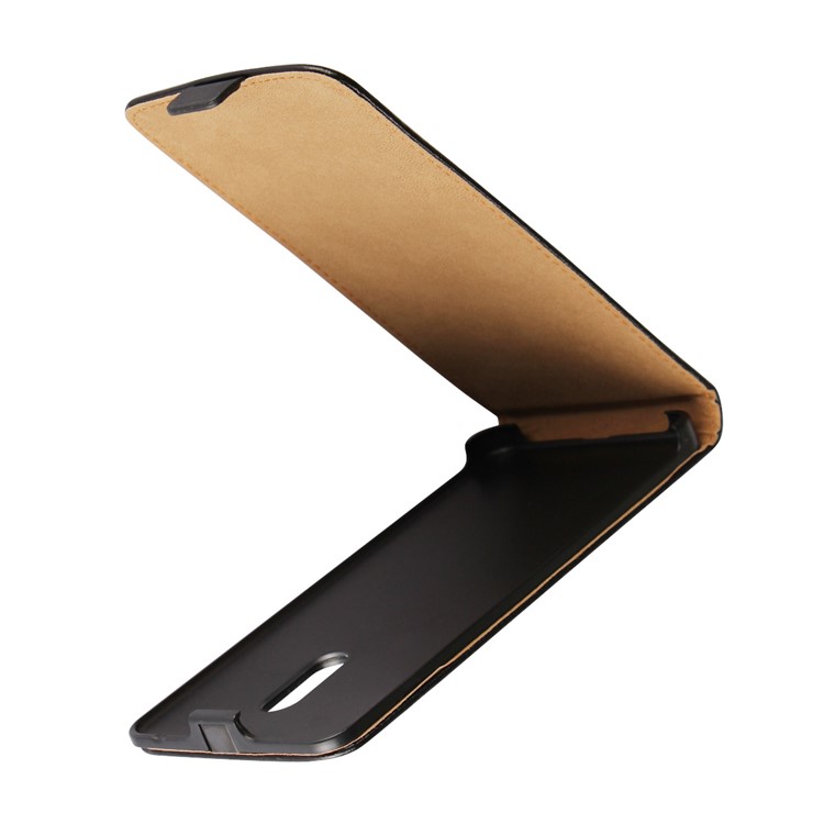 Vertical Flip Genuine Split Leather Protection Mobile Phone Case Accessory for Nokia 6 - Black-3