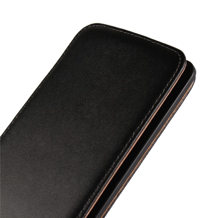 Vertical Flip Genuine Split Leather Protection Mobile Phone Case Accessory for Nokia 6 - Black-4