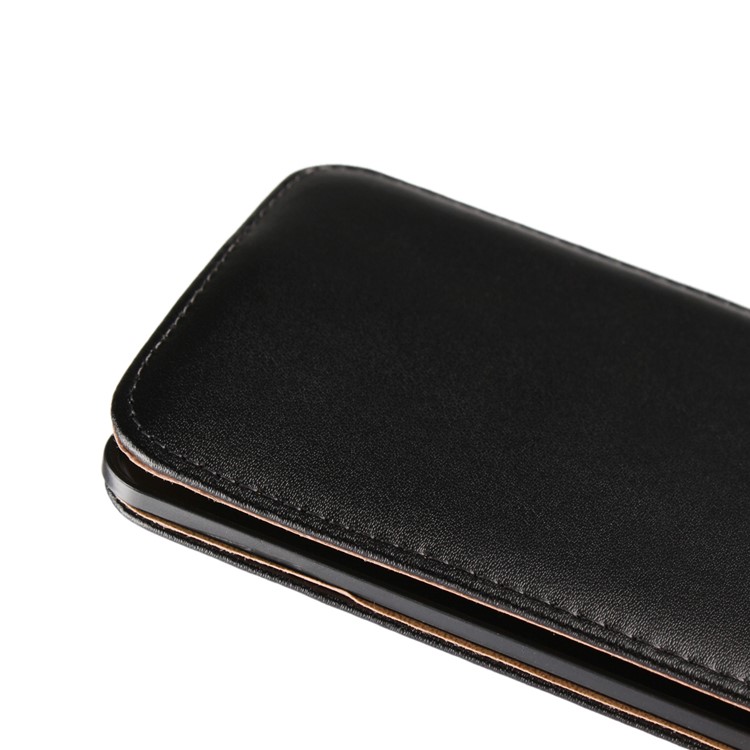 Vertical Flip Genuine Split Leather Protection Mobile Phone Case Accessory for Nokia 6 - Black-5