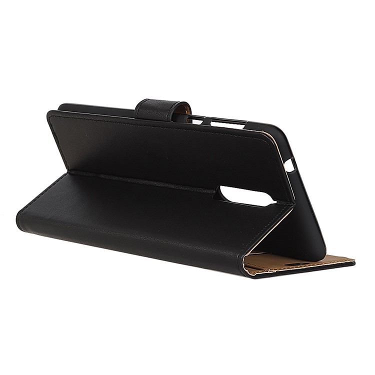 PU Leather Stand Wallet Phone Case for Nokia 8 - Black-4