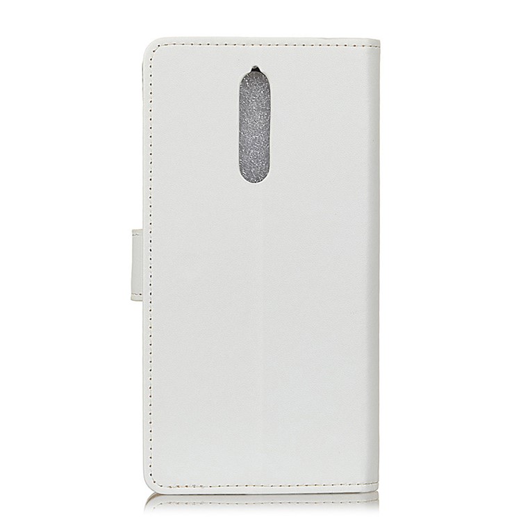 PU Leather Stand Wallet Phone Cover for Nokia 8 - White-3