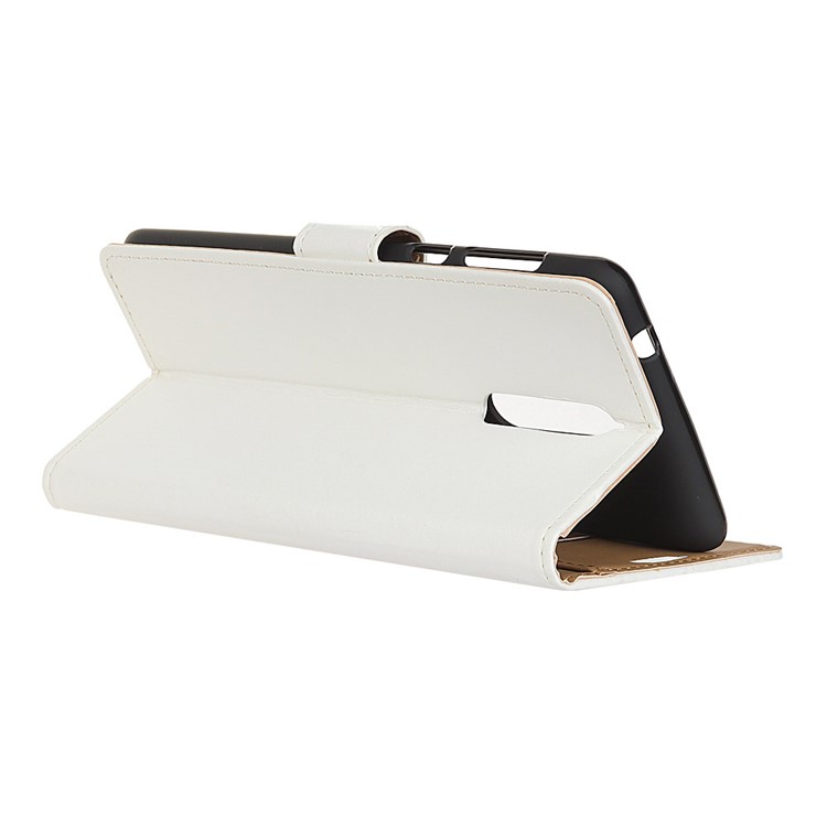 PU Leather Stand Wallet Phone Cover for Nokia 8 - White-4