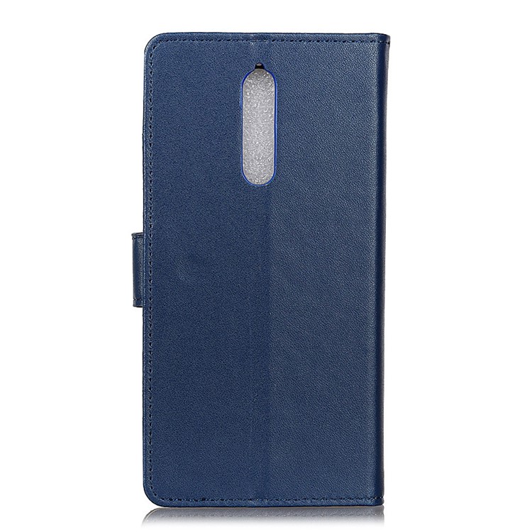 PU Leather Stand Mobile Phone Case with Card Slots for Nokia 8 - Blue-3