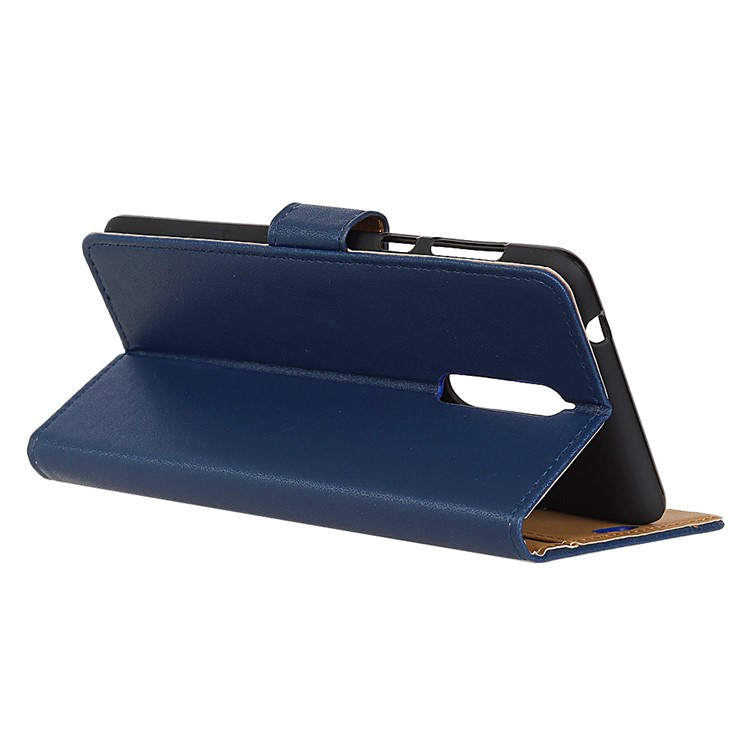 PU Leather Stand Mobile Phone Case with Card Slots for Nokia 8 - Blue-4