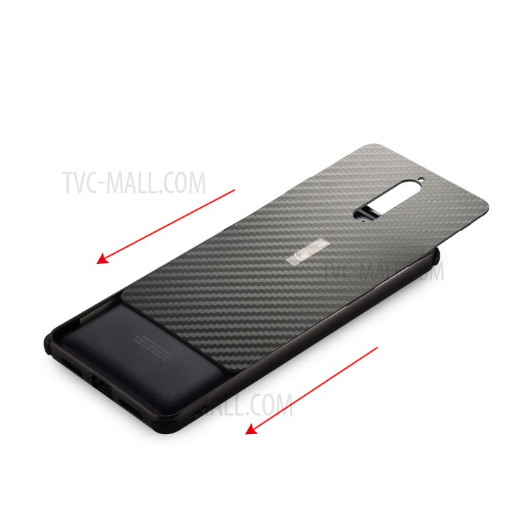 Slide-on Carbon Fiber Plating Hybrid Phone Shell for Nokia 8 (Metal + TPU) - Black-11