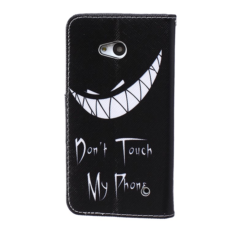 For Microsoft Lumia 640 Dual SIM / 640 LTE Patterned Leather Wallet Mobile Case - Ghost and Do Not Touch My Phone-2
