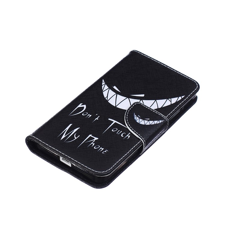 For Microsoft Lumia 640 Dual SIM / 640 LTE Patterned Leather Wallet Mobile Case - Ghost and Do Not Touch My Phone-4