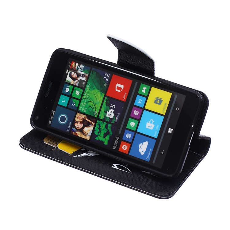 For Microsoft Lumia 640 Dual SIM / 640 LTE Patterned Leather Wallet Mobile Case - Ghost and Do Not Touch My Phone-5