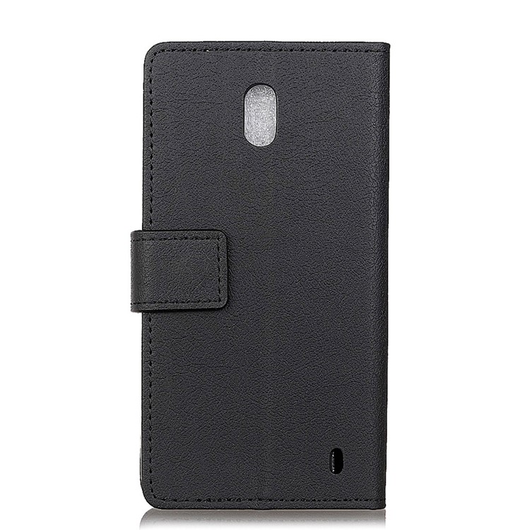 Wallet Magnetic Stand Leather Mobile Phone Shell for Nokia 2 - Black-2