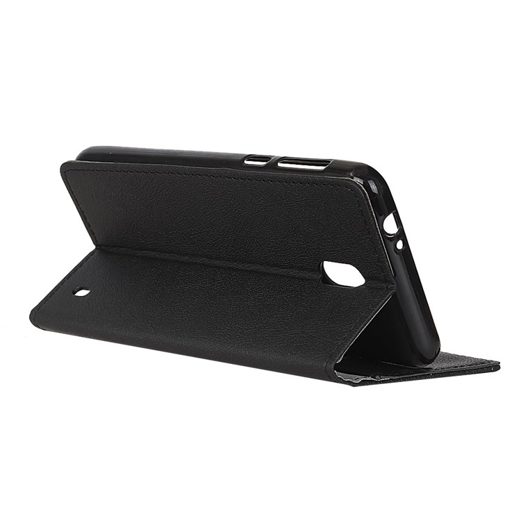 Wallet Magnetic Stand Leather Mobile Phone Shell for Nokia 2 - Black-5