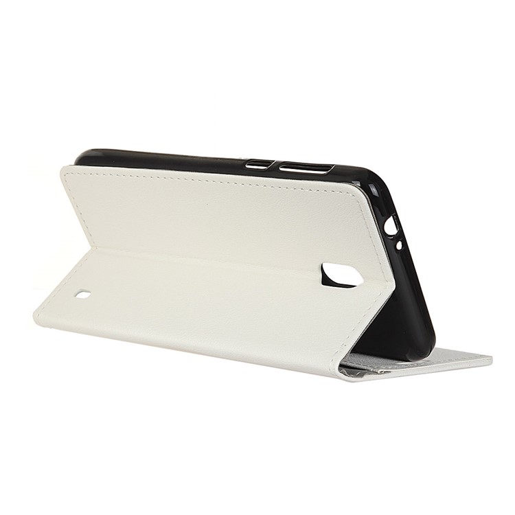 Wallet Magnetic Stand Leather Mobile Phone Case for Nokia 2 - White-5