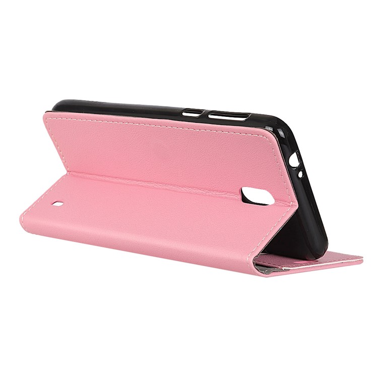 Wallet Magnetic Stand Leather Mobile Phone Casing for Nokia 2 - Pink-5