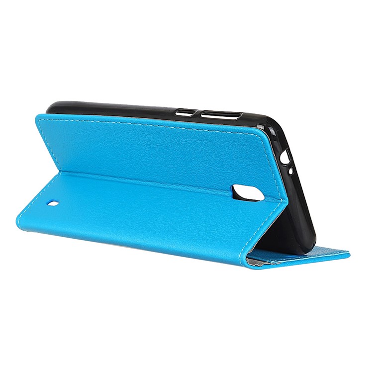 Wallet Magnetic Stand Leather Cell Phone Shell for Nokia 2 - Blue-5