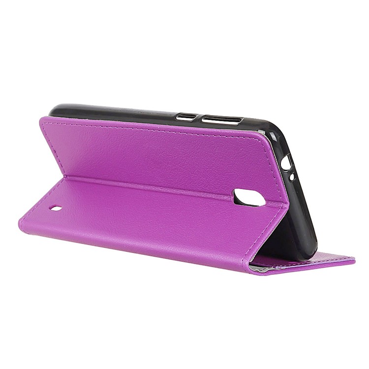 Wallet Magnetic Stand Leather Cell Phone Casing for Nokia 2 - Purple-5