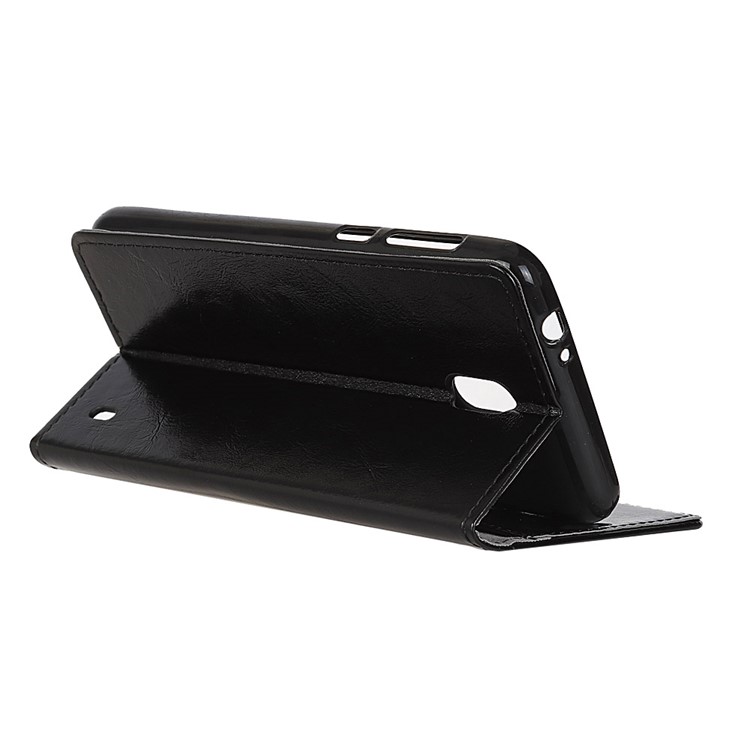 Crazy Horse Magnetic Stand Wallet Leather Mobile Phone Case for Nokia 2 - Black-5